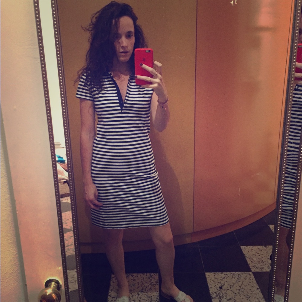 Lacoste Dress Vintage Blue Striped
